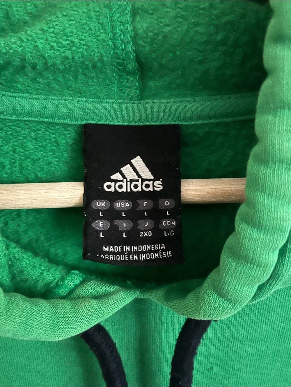 ADIDAS ‘The Brand with the 3 Stripes’ Logo Pullover Hoodie size Large